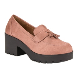 Ch. Creation Zapatos de mocasín con estilo rosado 5