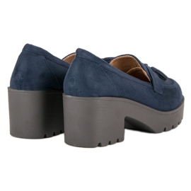 Ch. Creation Zapatos de mocasín con estilo azul 6