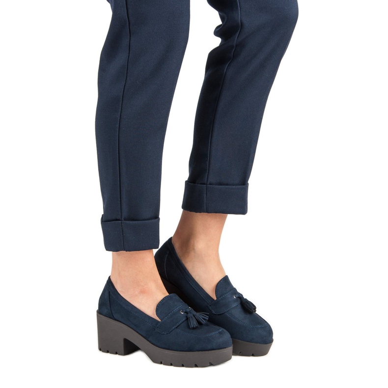 Ch. Creation Zapatos de mocasín con estilo azul 2 Ch. Creation Zapatos de mocasín con estilo azul 2