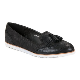 Super Me Mocasines con estilo negro 1