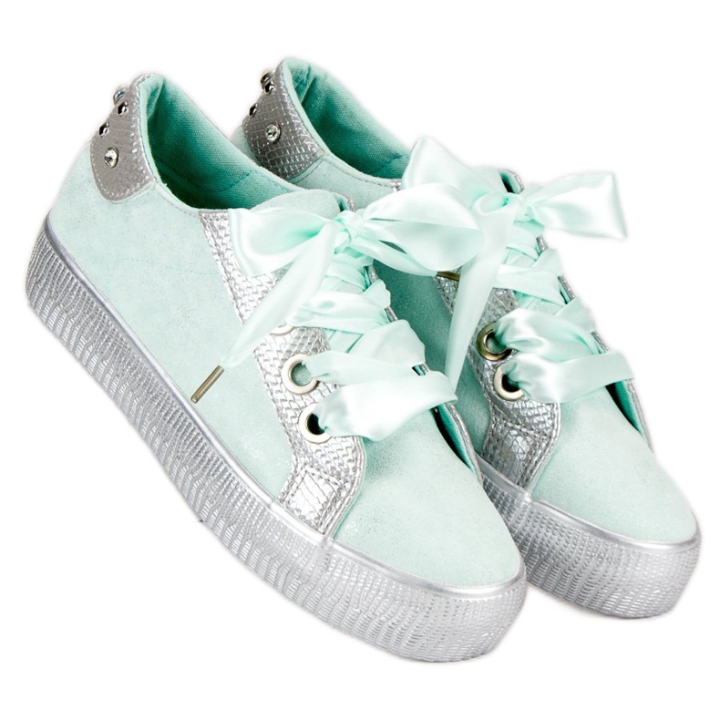 Bestelle Zapatos deportivos atados verde 1