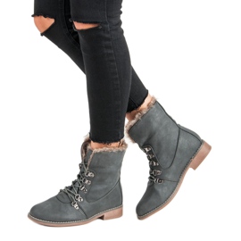 Queentina Botas con pelo gris 2
