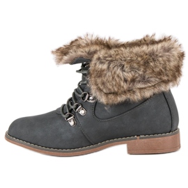 Queentina Botas con pelo gris 4