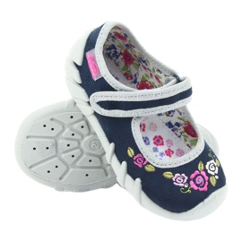 Befado zapatos para niños bailarinas zapatillas 109P170 gris azul marino 3