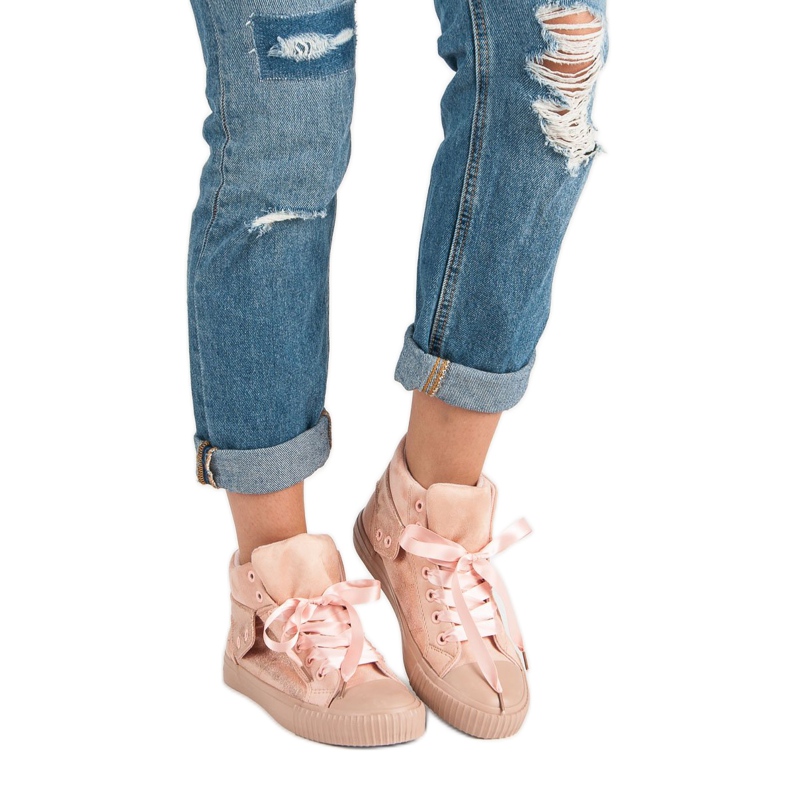 Zapatillas Rosa Altas 1