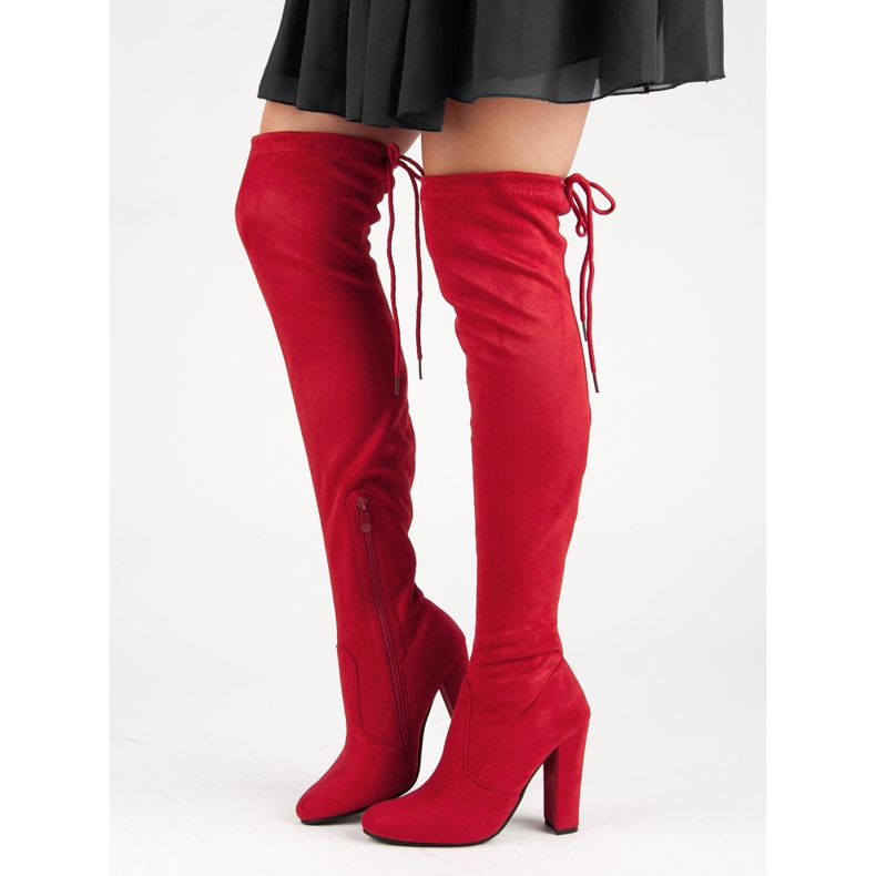 Seastar Botas altas hasta el muslo sexy rojo 1