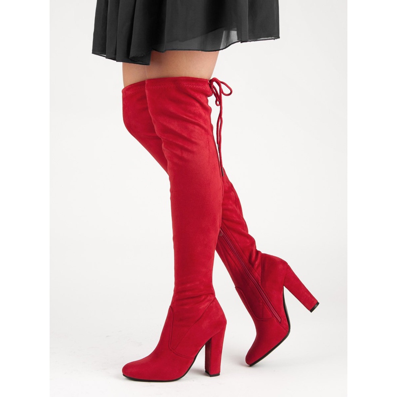Seastar Botas altas hasta el muslo sexy rojo 2 Seastar Botas altas hasta el muslo sexy rojo 2