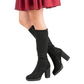 Super Mode Botas de ante con plataforma negro 2 Super Mode Botas de ante con plataforma negro 2