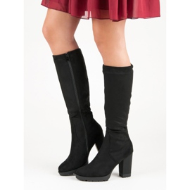 Super Mode Botas de ante con plataforma negro 1 Super Mode Botas de ante con plataforma negro 1