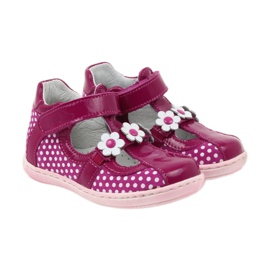 Bailarinas de lunares con flores Ren But 267 rosado blanco 4