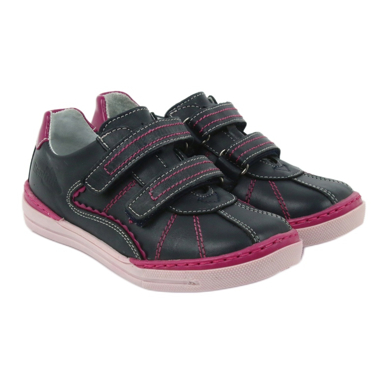 Zapatos brogues para niños Ren But 3193 azul marino multicolor rosado 3