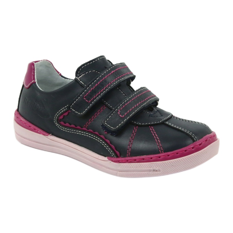 Zapatos brogues para niños Ren But 3193 azul marino multicolor rosa 1