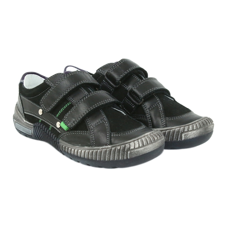 Zapatos niño Bartek 55287 negro gris verde 4