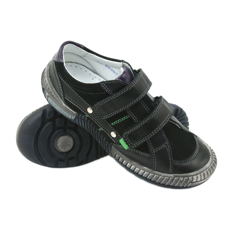 Zapatos niño Bartek 55287 negro gris verde 3