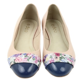 Bailarinas para mujer flores Edeo 1905 beige marrón azul multicolor rojo 4