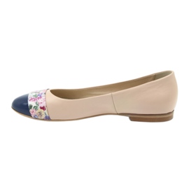 Bailarinas para mujer flores Edeo 1905 beige marrón azul multicolor rojo 2