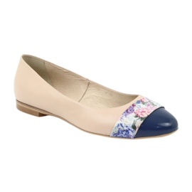 Bailarinas para mujer flores Edeo 1905 beige marrón azul multicolor rojo 1