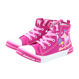 American Club Zapatillas rosas con cremallera American TEN13 azul rosado 3