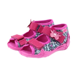 Befado calzado infantil zapatillas sandalias 242p072 gris multicolor rosado 3