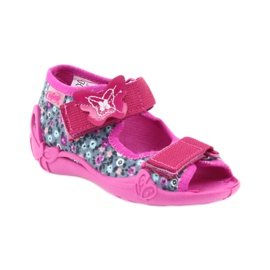 Befado calzado infantil zapatillas sandalias 242p072 gris multicolor rosado 1