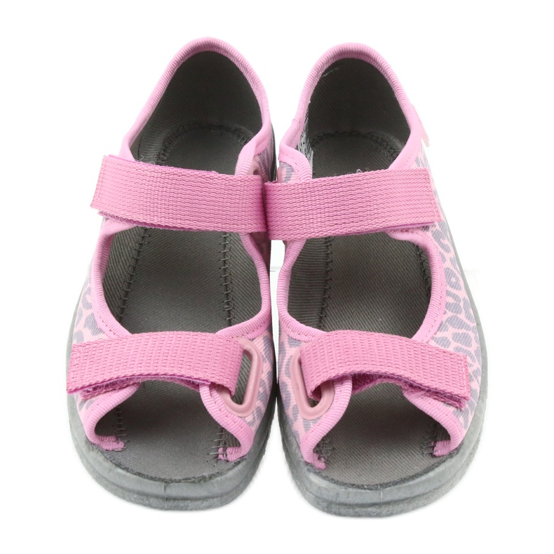 Befado zapatos infantiles sandalias babuchas 969x092 rosado gris 4