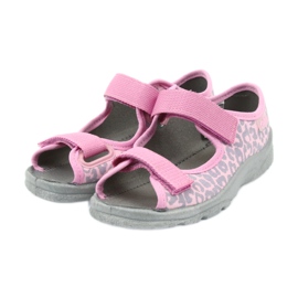 Befado zapatos infantiles sandalias babuchas 969x092 rosa gris 3
