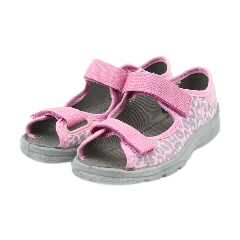 Befado zapatos infantiles sandalias babuchas 969x092 rosado gris 3