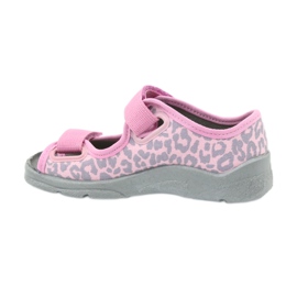 Befado zapatos infantiles sandalias babuchas 969x092 rosa gris 2