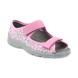 Befado zapatos infantiles sandalias babuchas 969x092 rosa gris 1
