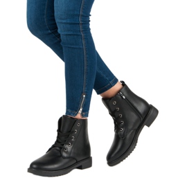 Botas clásicas con cordones negro 5
