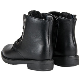 Botas clásicas con cordones negro 2