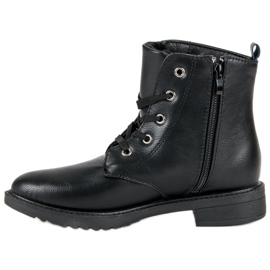 Botas clásicas con cordones negro 1