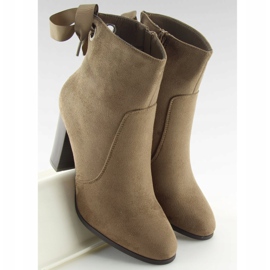 Botas marrones de tacón 1331 Caqui beige 2
