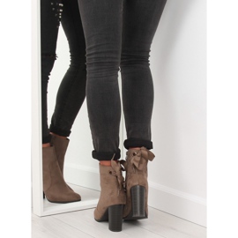 Botas marrones de tacón 1331 Caqui beige 4