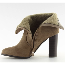 Botas marrones de tacón 1331 Caqui beige 5