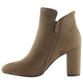 Botas de tacón marrones 6900 Khaki marrón 5