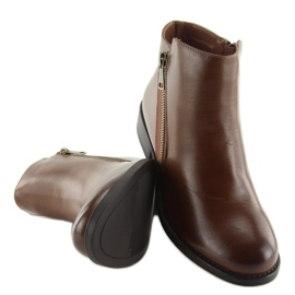 Botines Chelsea marrones para mujer 7352-PA Camel marrón 1
