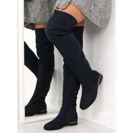 Botas de mujer azul marino hasta el muslo 7570-PG 4