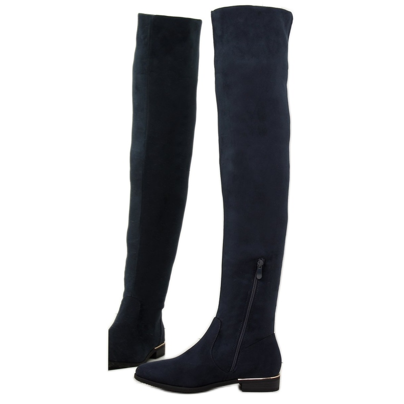 Botas de mujer azul marino hasta el muslo 7570-PG 2