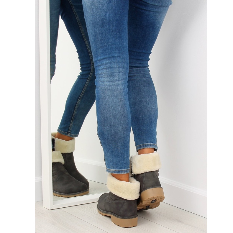 Gris ZY9210 Botas grises con aislamiento grueso 2