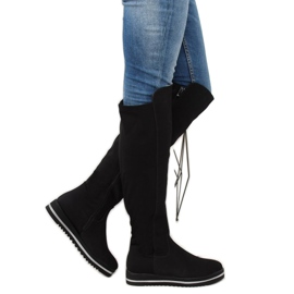 Botas de muslo mujer negras A-177 Black negro 1 Botas de muslo mujer negras A-177 Black negro 1