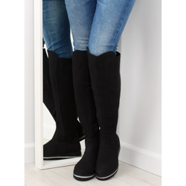 Botas de muslo mujer negras A-177 Black negro 3