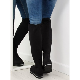 Botas de muslo mujer negras A-177 Black negro 4