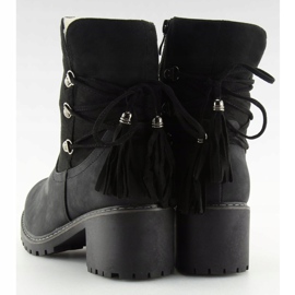 Negro Botas aisladas con cordero negro NC726 Negro 6
