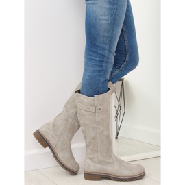 Botas de madera beige GD-WL-07 Beige gris 1 Botas de madera beige GD-WL-07 Beige gris 1