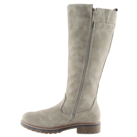 Botas de madera beige GD-WL-07 Beige gris 4