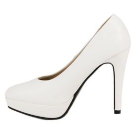 J. Star Sexy tacones en la plataforma blanco 4
