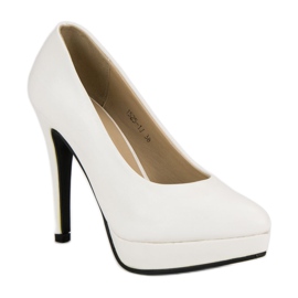J. Star Sexy tacones en la plataforma blanco 3