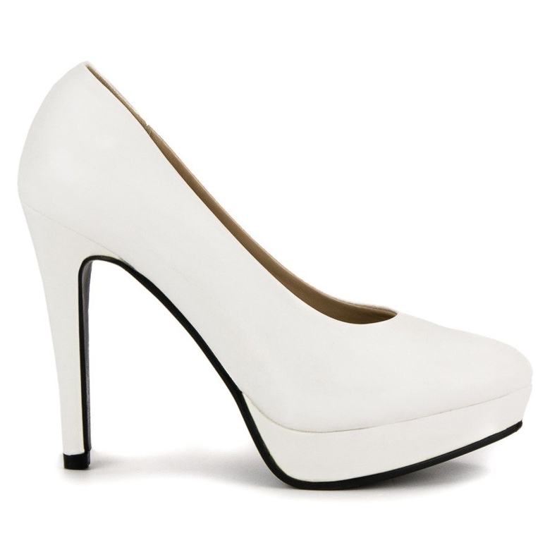 J. Star Sexy tacones en la plataforma blanco 2