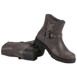 Groto Gogo Botas de rock en la plataforma gris 1